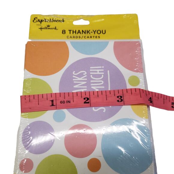 Hallmark Expressions Thank you Cards Colorful 6 Cards & Envelopes Blank LPH1098 - Picture 5 of 6